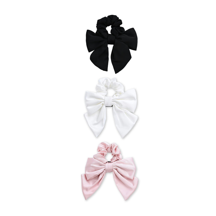 Bow Accent Scrunchie Set