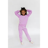 Lavender Sequin Joggers Set