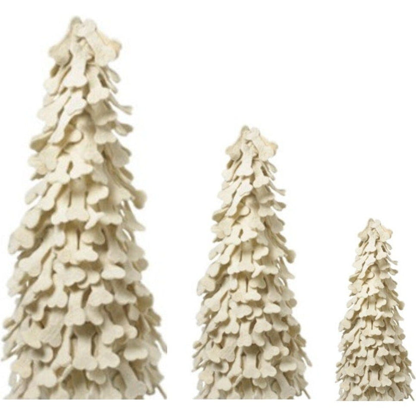 Dog Bone Trees- 3 Piece Set- Handmade of Hand Felted Wool
