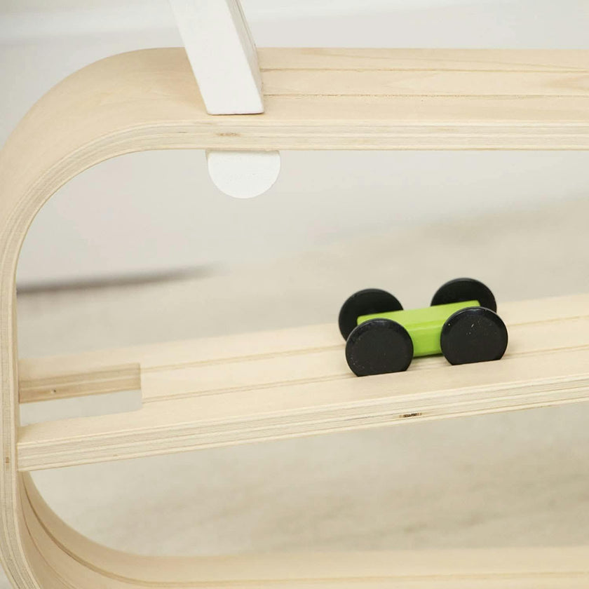 Avenlur Wooden Car Ramp Racer | Montessori Rolling Track Toy for Toddlers