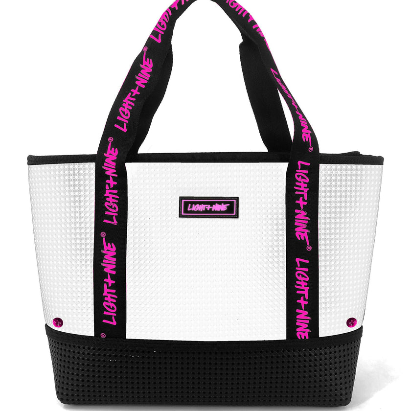 Runner Tote Large Rose Blanc