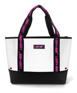 Runner Tote Large Rose Blanc