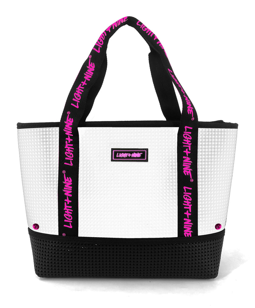 Runner Tote Large Rose Blanc