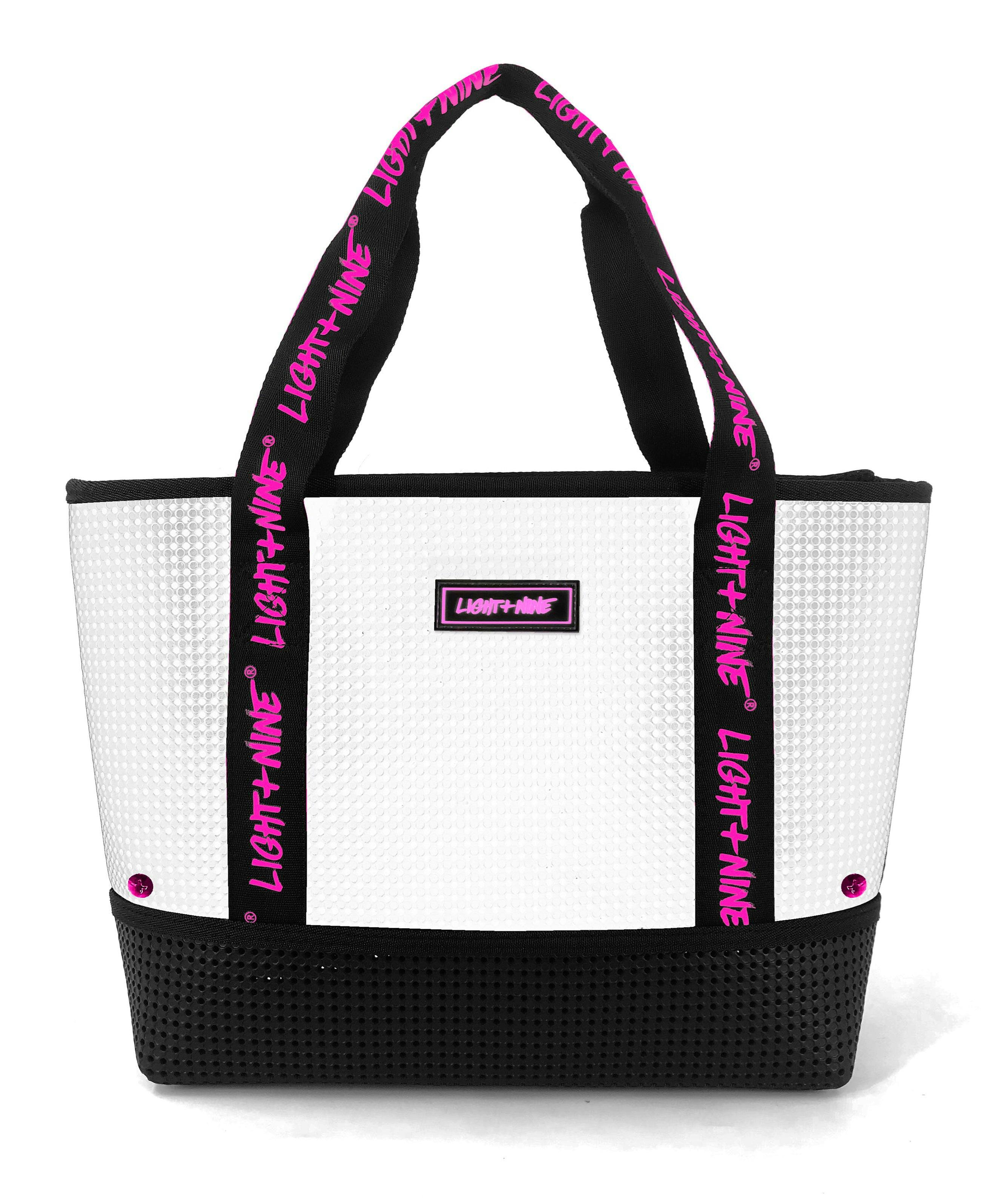 Runner Tote Large Rose Blanc
