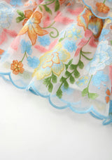 Bianca Embroidered Frill Maxi Dress