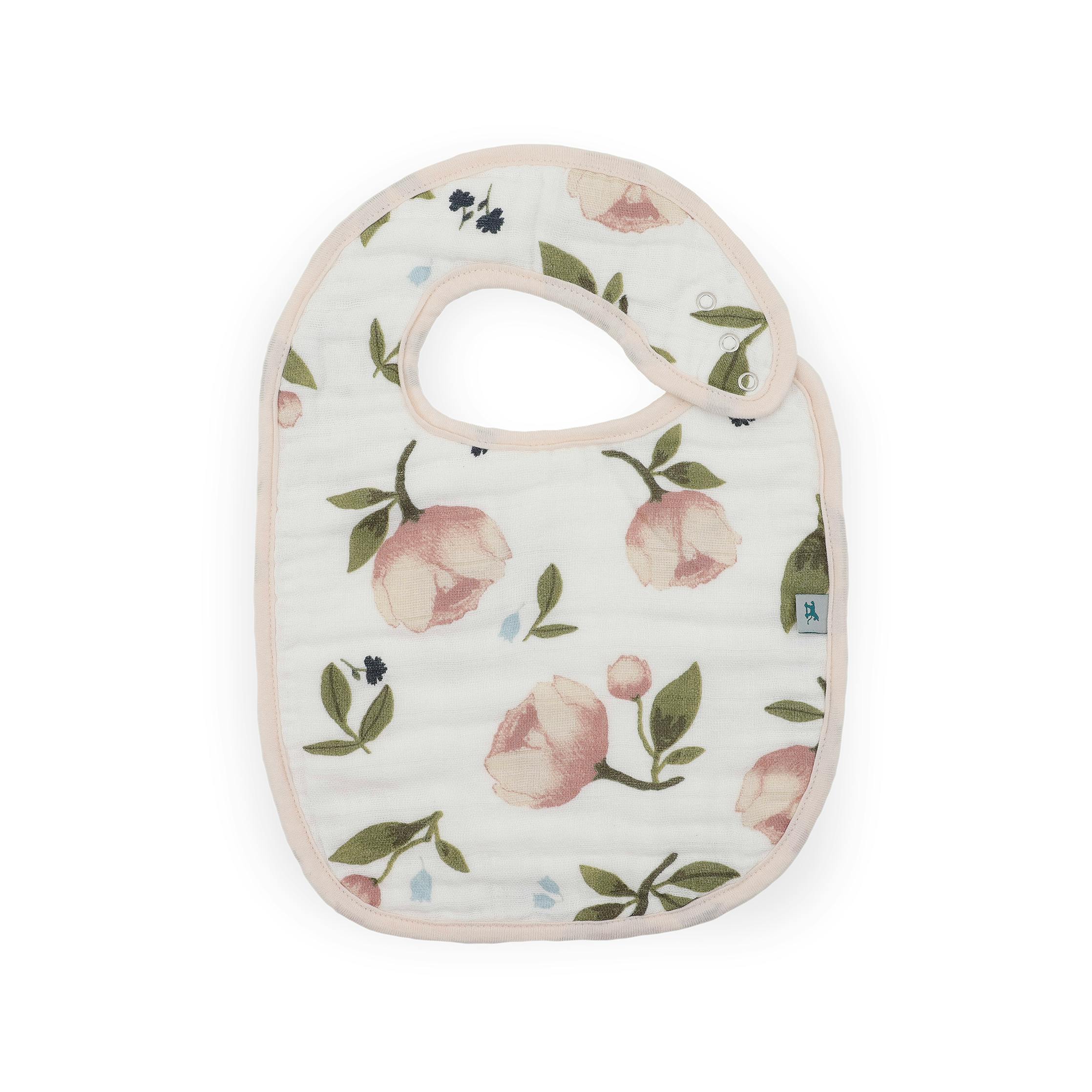 Organic Cotton Muslin Classic Bib 3 Pack - Watercolor Floret