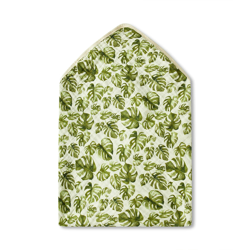 Island Leaf Organic Hooded Swaddle Blanket