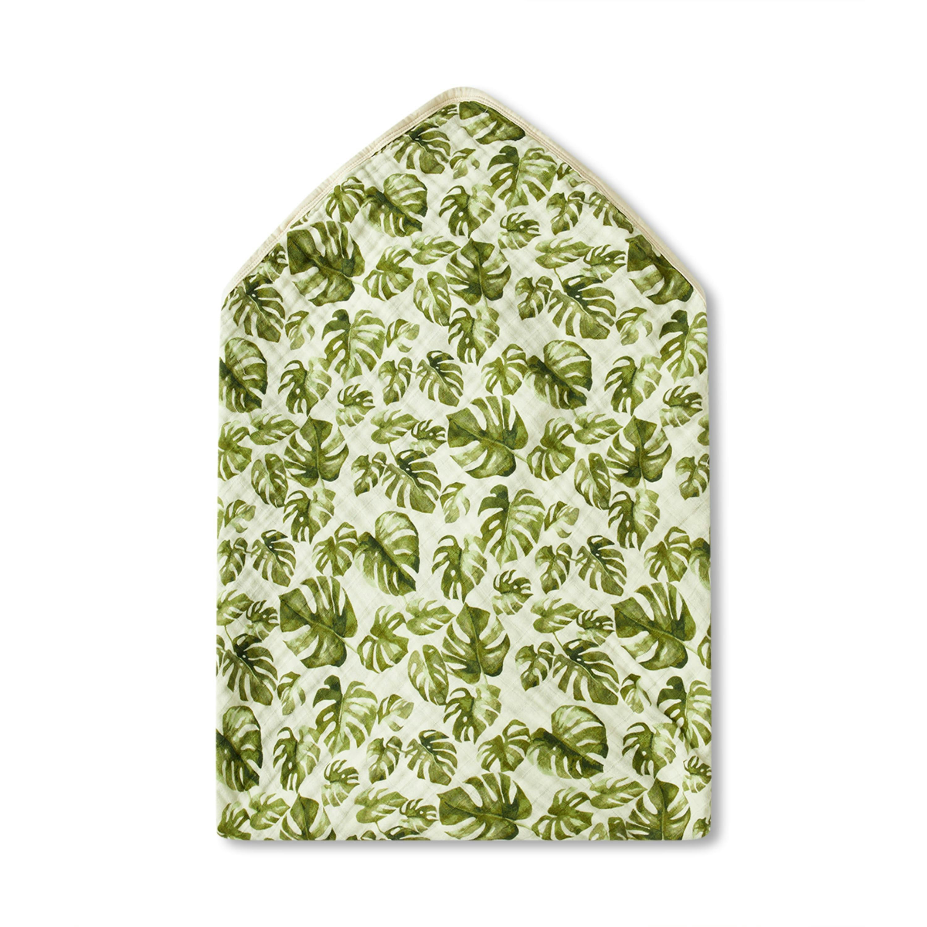 Island Leaf Organic Hooded Swaddle Blanket
