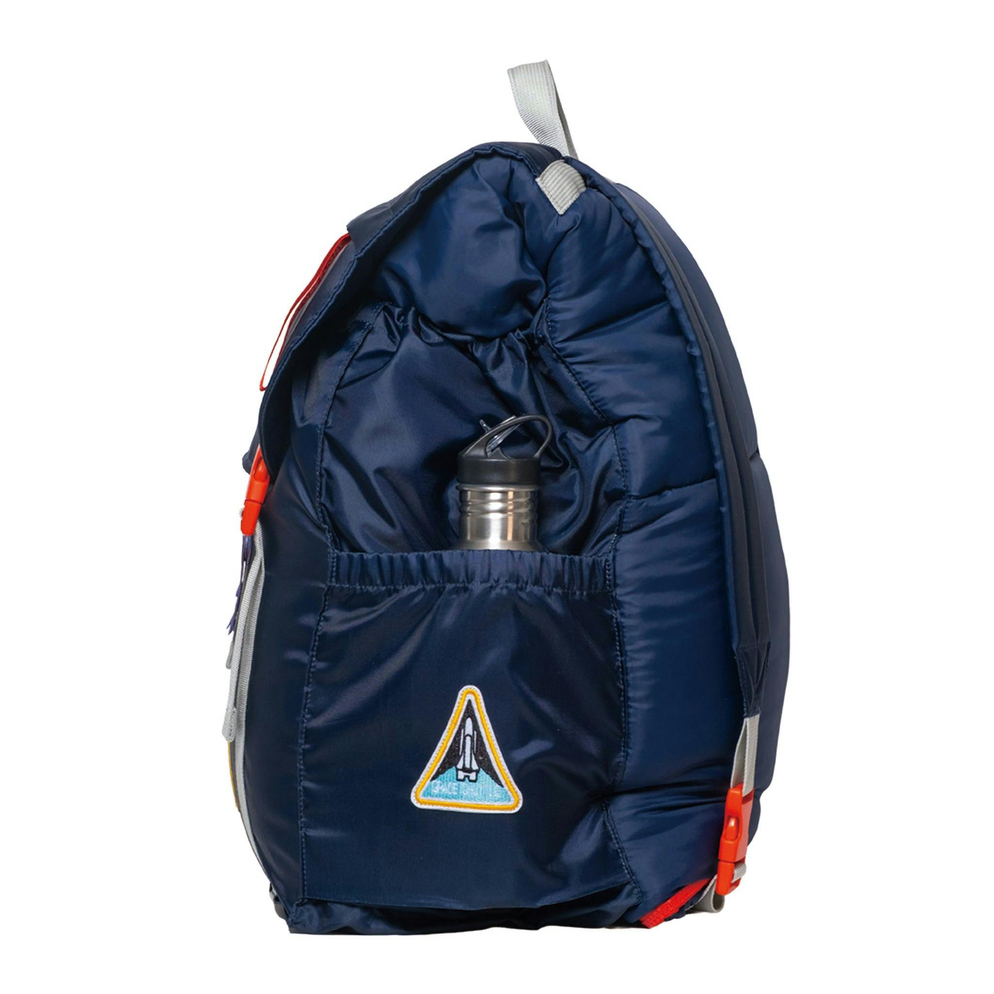 Sleep-N-Pack™ – Big Kid Size | NASA Official Logo & Patches | 2-in-1 Backpack & Sleeping Bag with Cozy Fleece Liner - NAVY