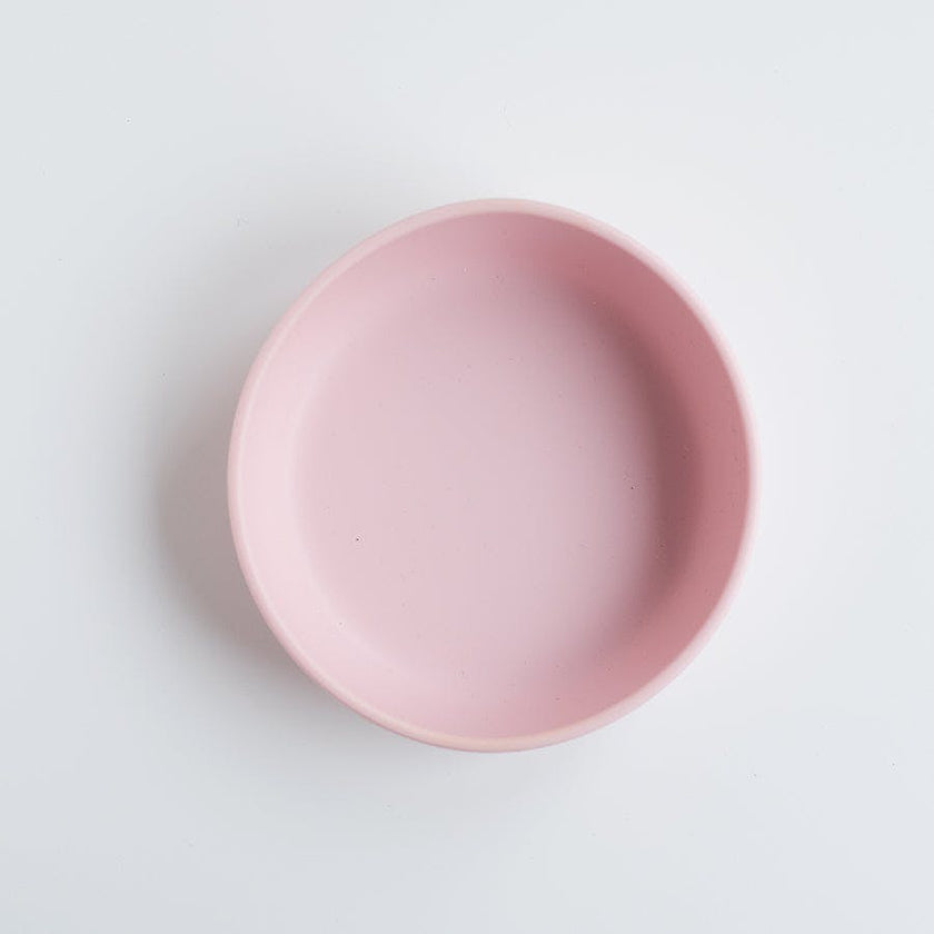 Silicone Baby Plate Bowl - Rose