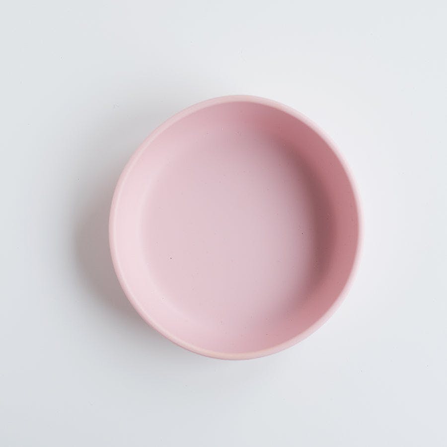 Silicone Baby Plate Bowl - Rose
