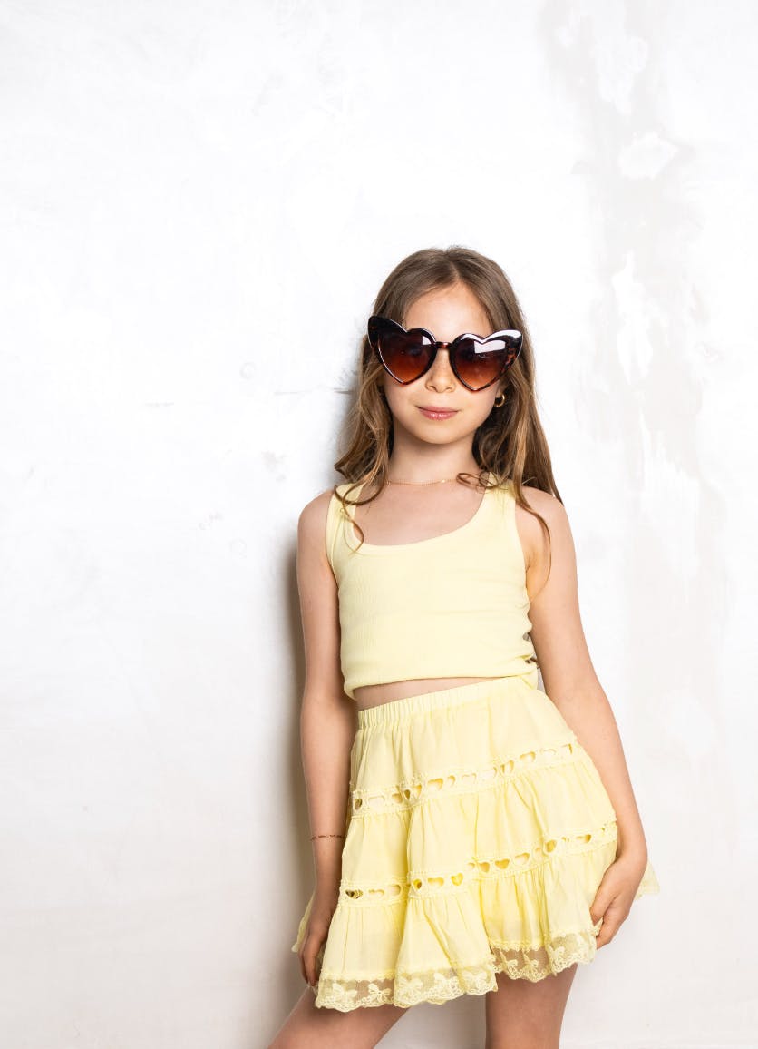 Sofia Pastel Yellow Mini Skirt