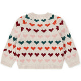 BONTON Jacquard Heart Knit Cardigan