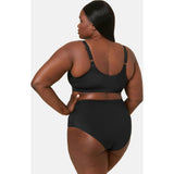 The High Waist Bikini Bottom - Eco Nylon - Black