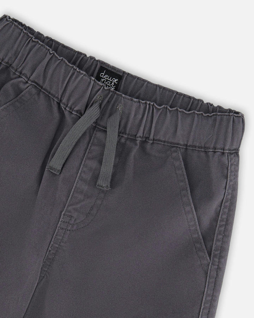 Twill Jogger Cargo Pants Dark Gray