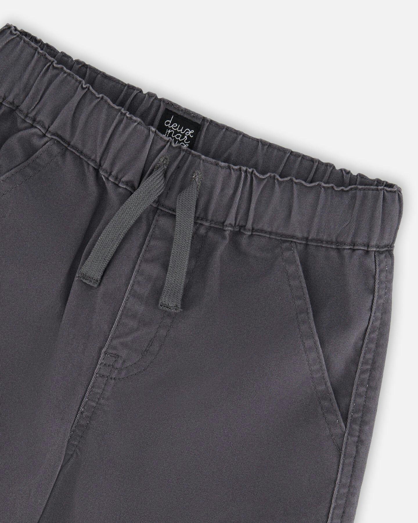Twill Jogger Cargo Pants Dark Gray