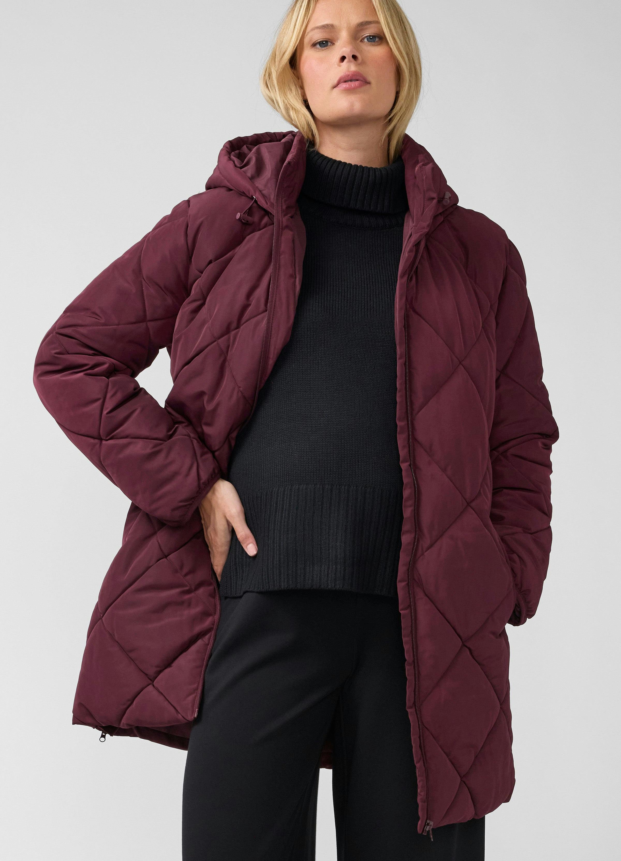 Grow with You Longline Maternity Puffer Jacket