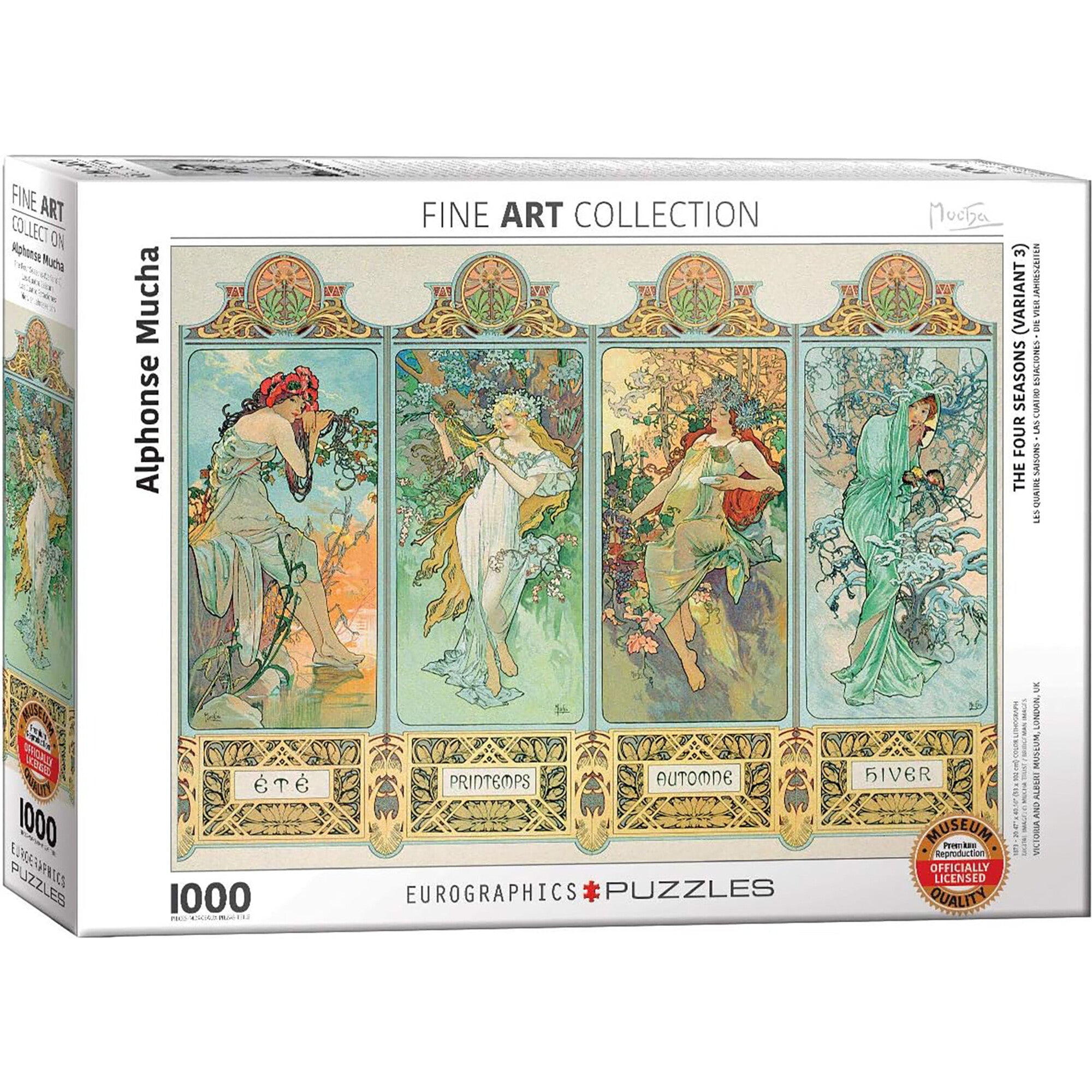 Eurographics: Four Seasons by Alphonse Maria Mucha - 1000 Piece Puzzle