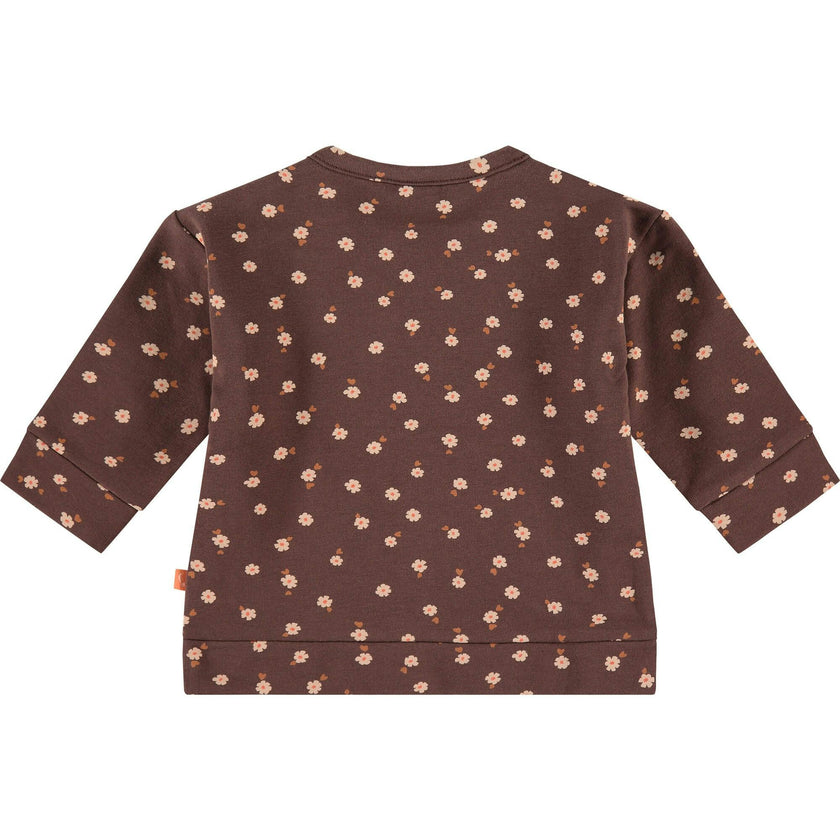 All-Over Floral Print Long Sleeve Sweatshirt