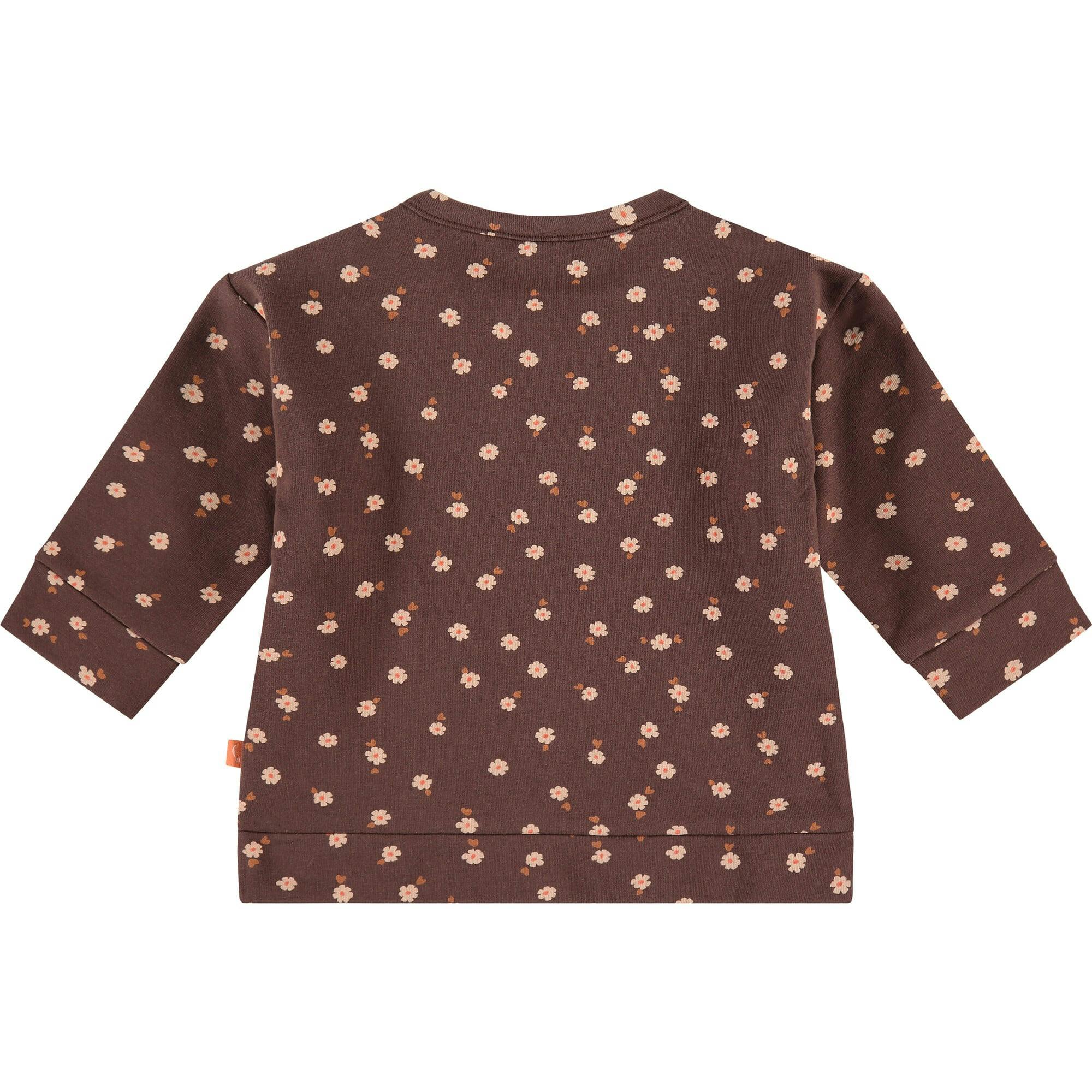 All-Over Floral Print Long Sleeve Sweatshirt
