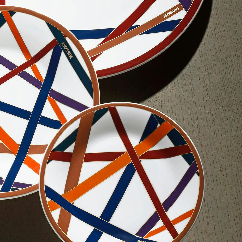 Bread and Butter Plates NASTRI Set of 2  Multicolor diam. 6"