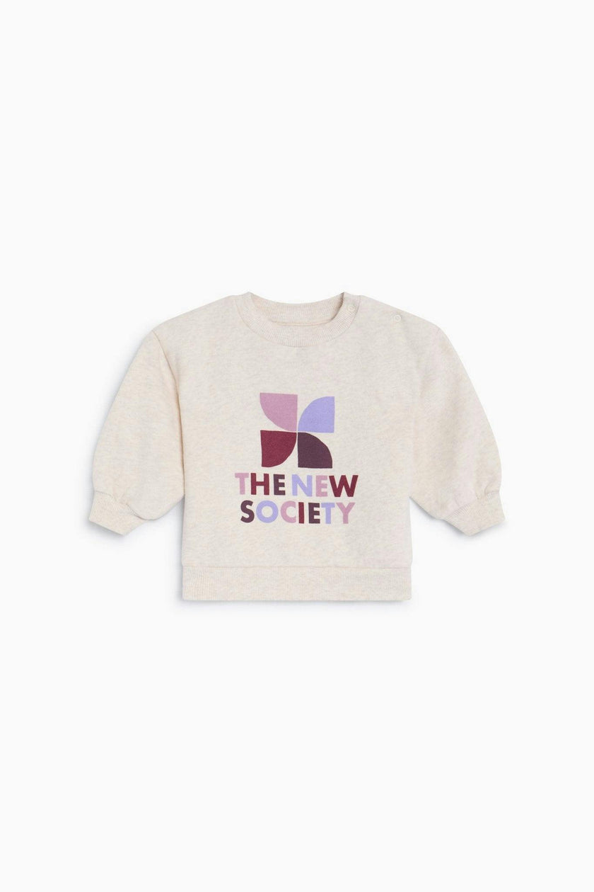TNS Logo Baby Sweatshirt Whisper White Melange