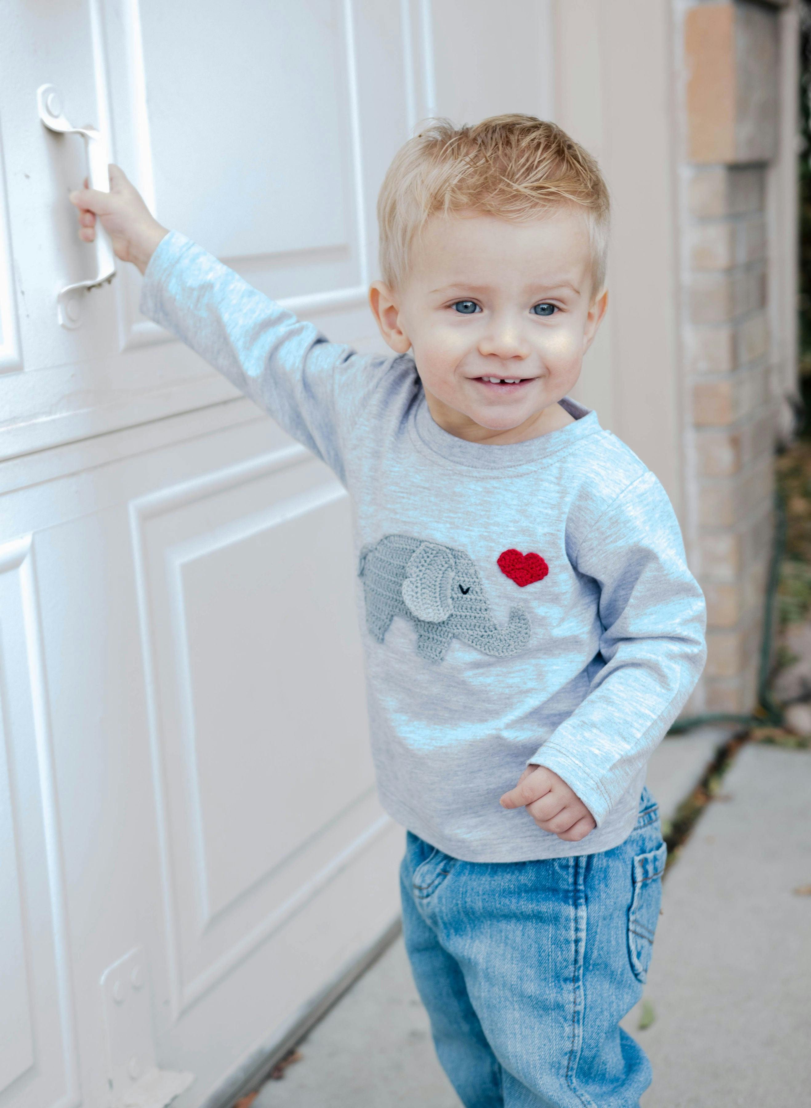Valentine Elephant Tee, Red
