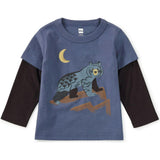 Decorated Layered Tee, Blue