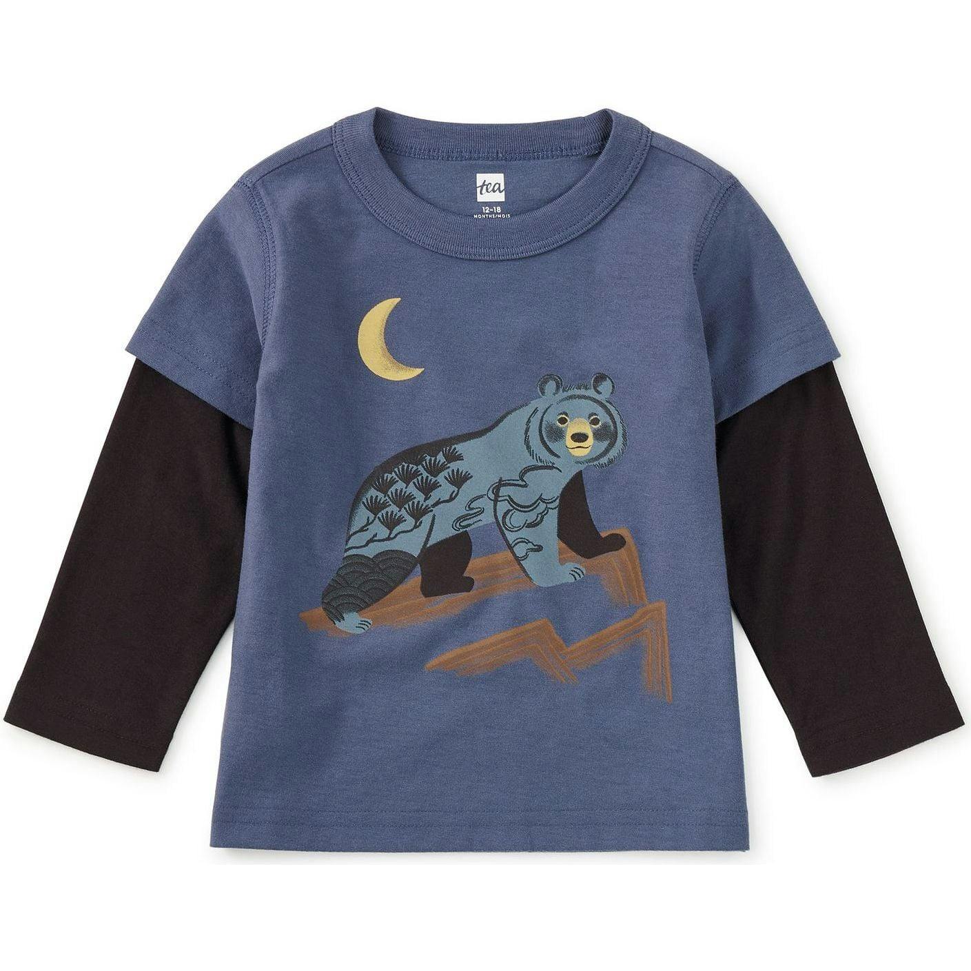 Decorated Layered Tee, Blue