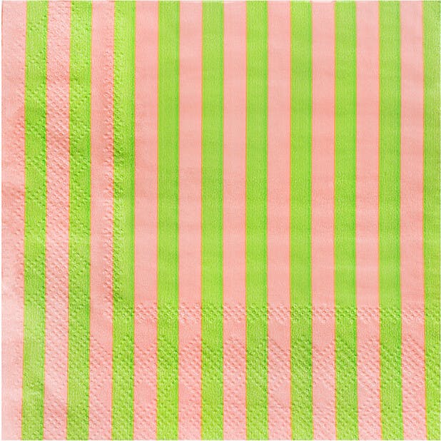 Spring Striped Cocktail Napkins