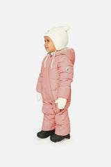 Baby Cloud One Piece Snowsuit Adapted For Car Seats Pale Dusty Pink