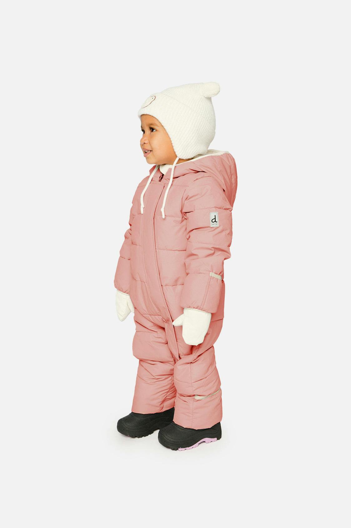 Baby Cloud One Piece Snowsuit Adapted For Car Seats Pale Dusty Pink