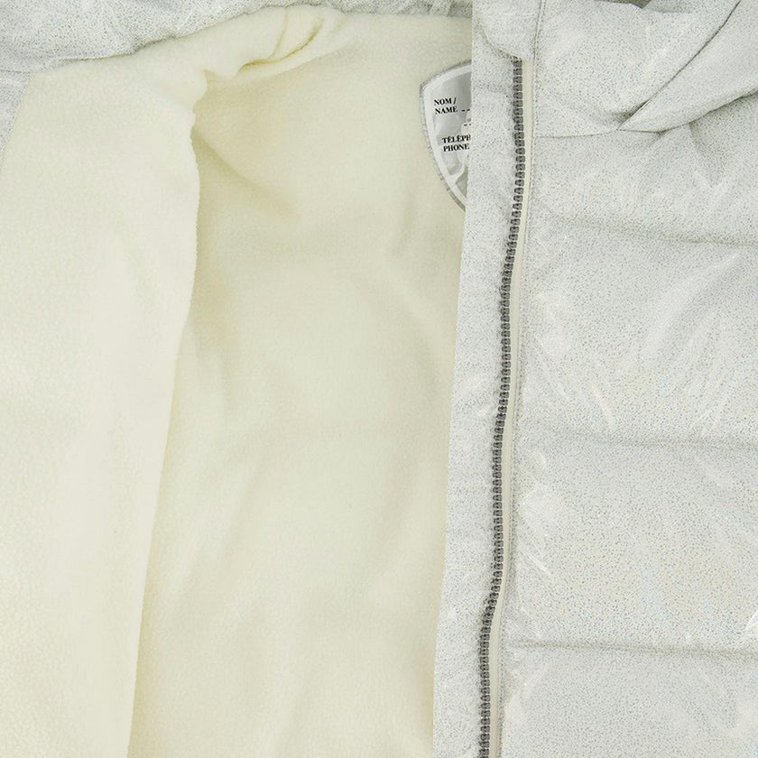 Winter Puffy Jacket White Glitter
