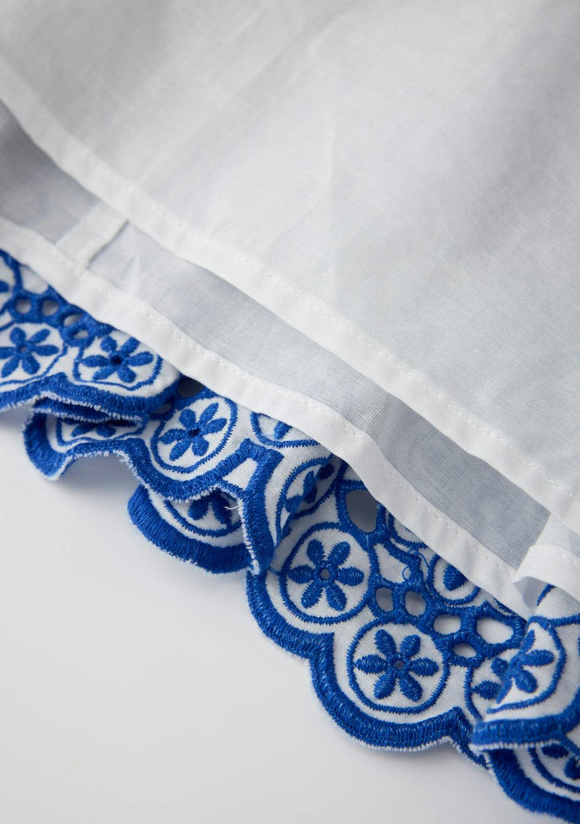 Skyla Sleeve Embroidered Mini Dress