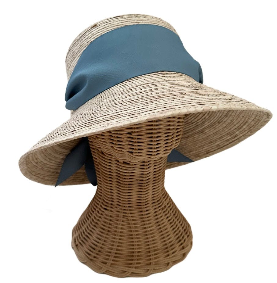 Clematis Bucket Hat (PreOrder Shipping June 15th) - French Blue Wide & Short Grosgrain Ribbon
