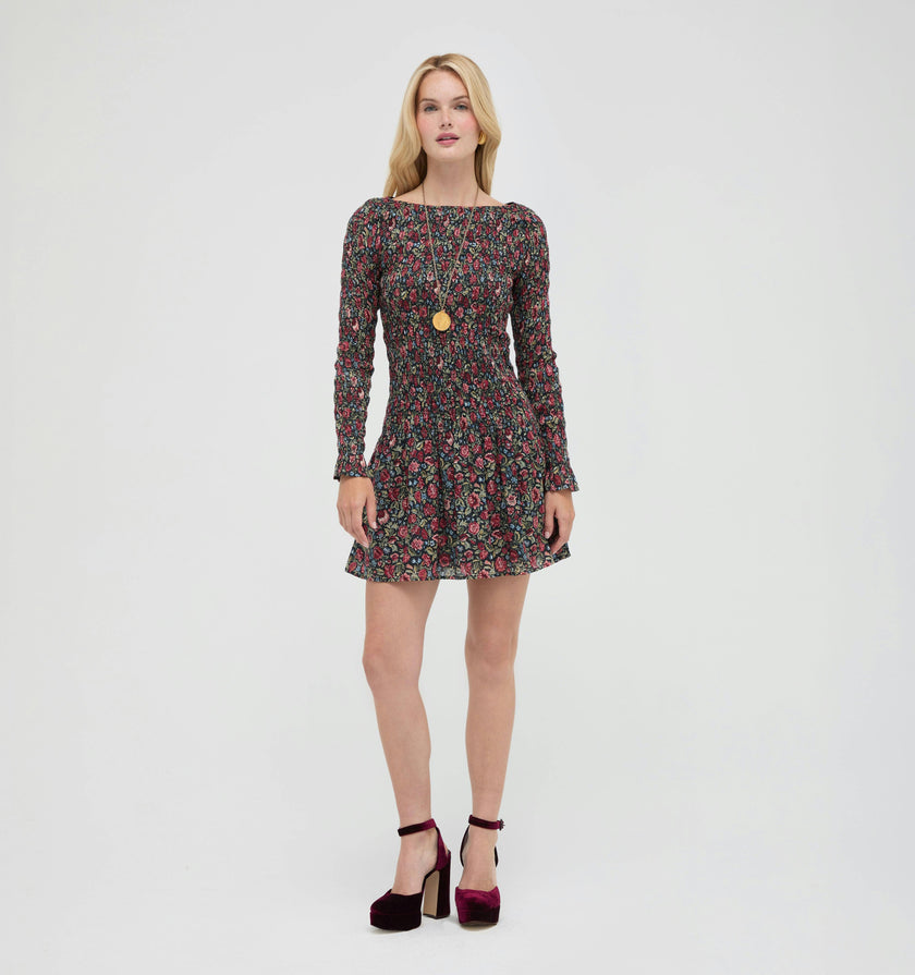 The Dalia Mini Nap Dress -  Jacobean Sprig