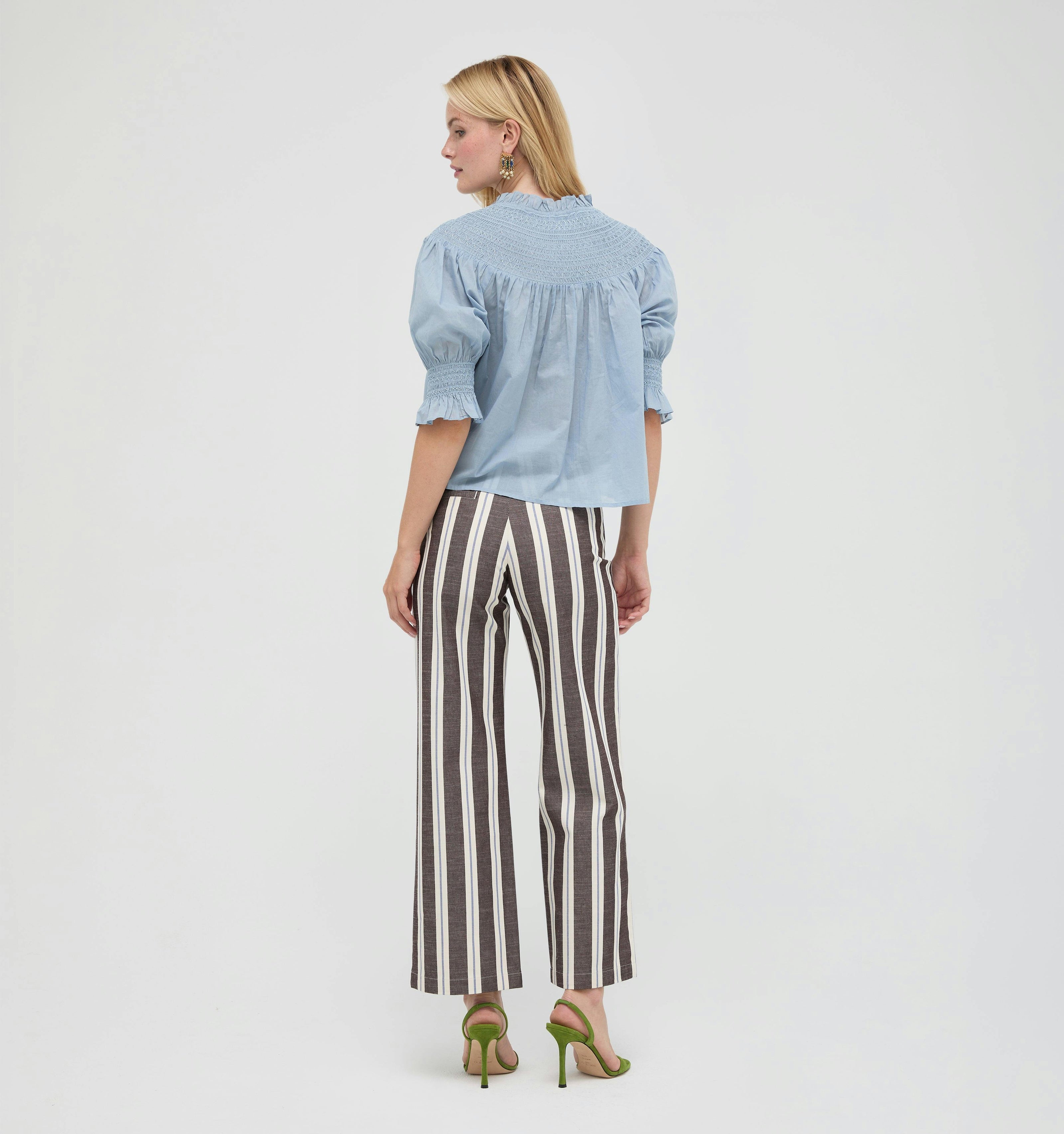 The Zinnia Top -  Dusty Blue