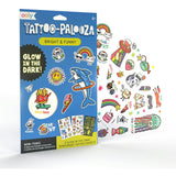 Tattoo-Palooza Glow in the Dark Temporary Tattoos - Bright & Funny - 3 Sheets