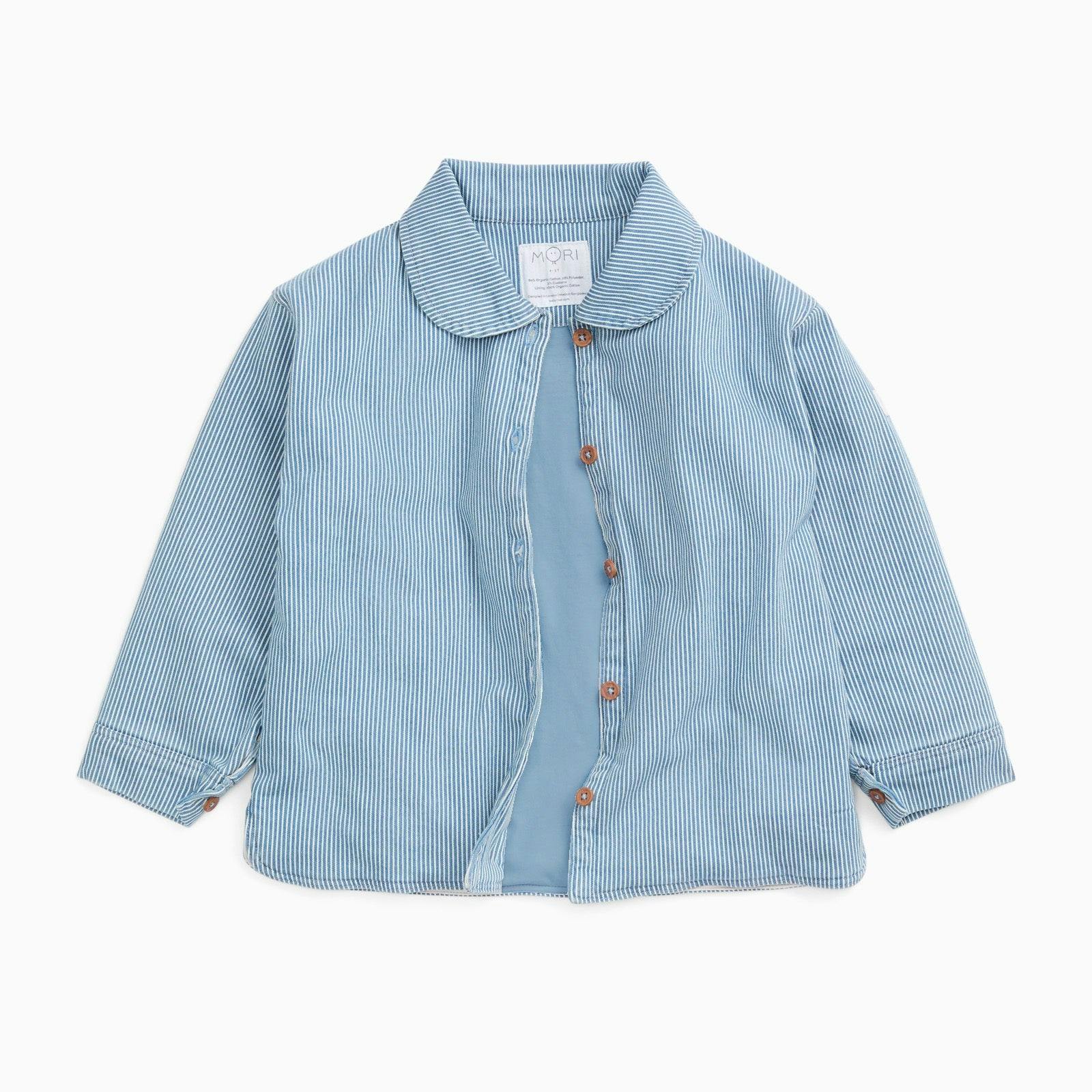 Striped Soft Padded Denim Jacket