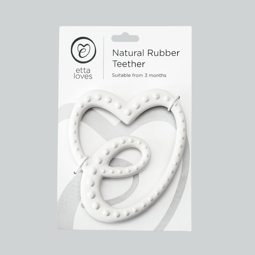 SENSORY RUBBER TEETHER - WHITE