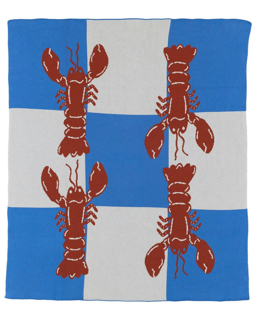 Lobster Tile Knit Blanket