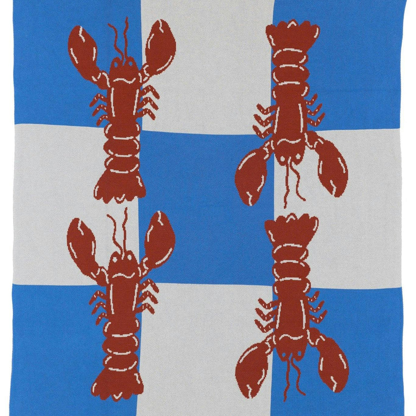 Lobster Tile Knit Blanket