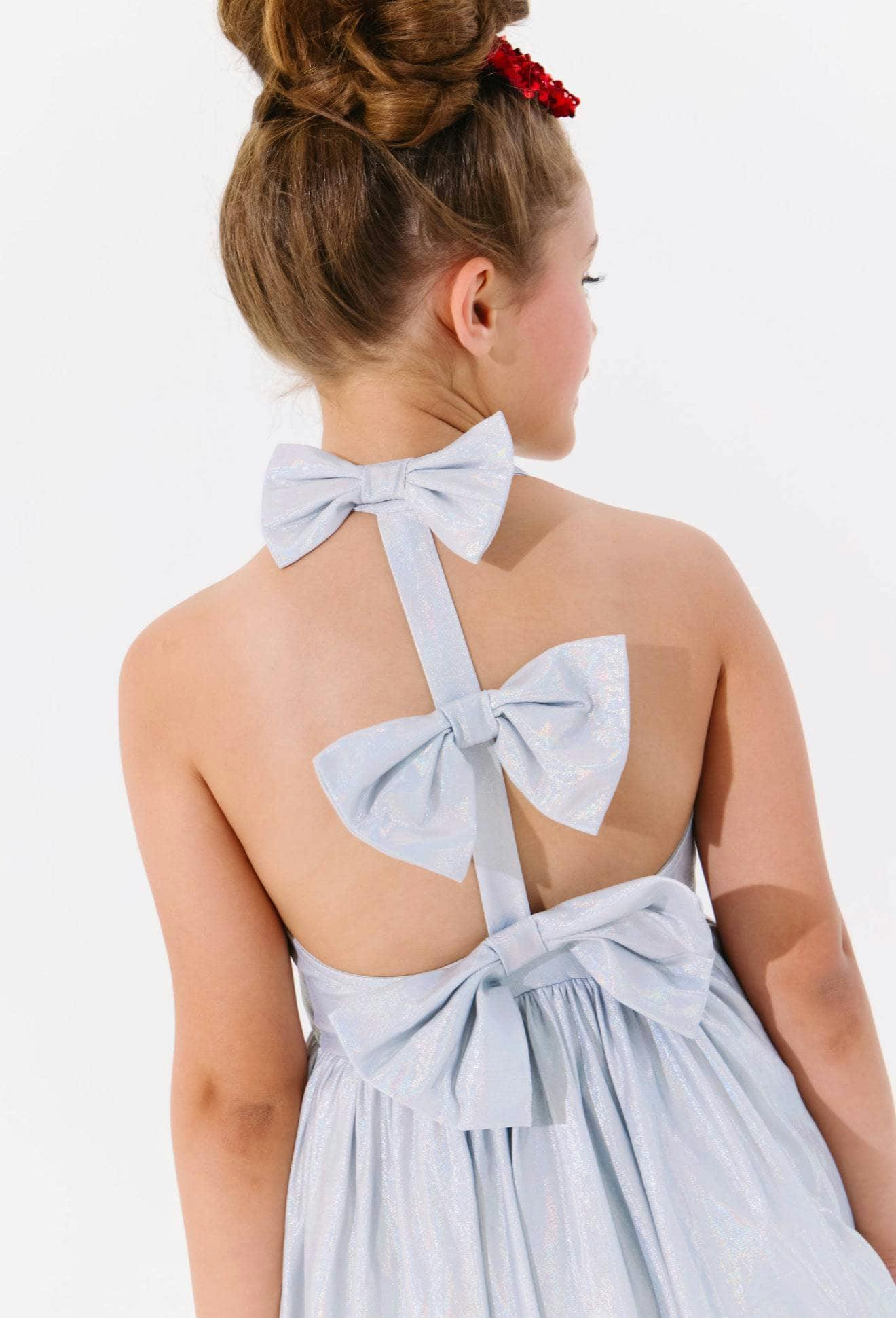Metallic Bow Bubble Dress