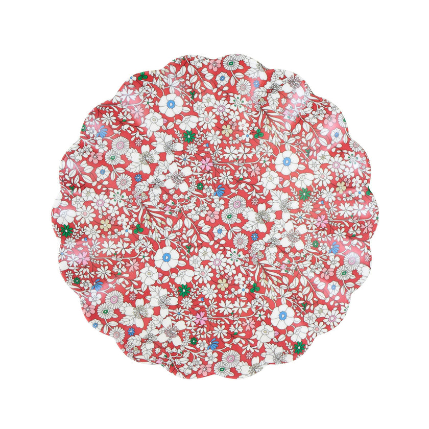 Meri Meri x Liberty Red & Green Reusable Small Plates