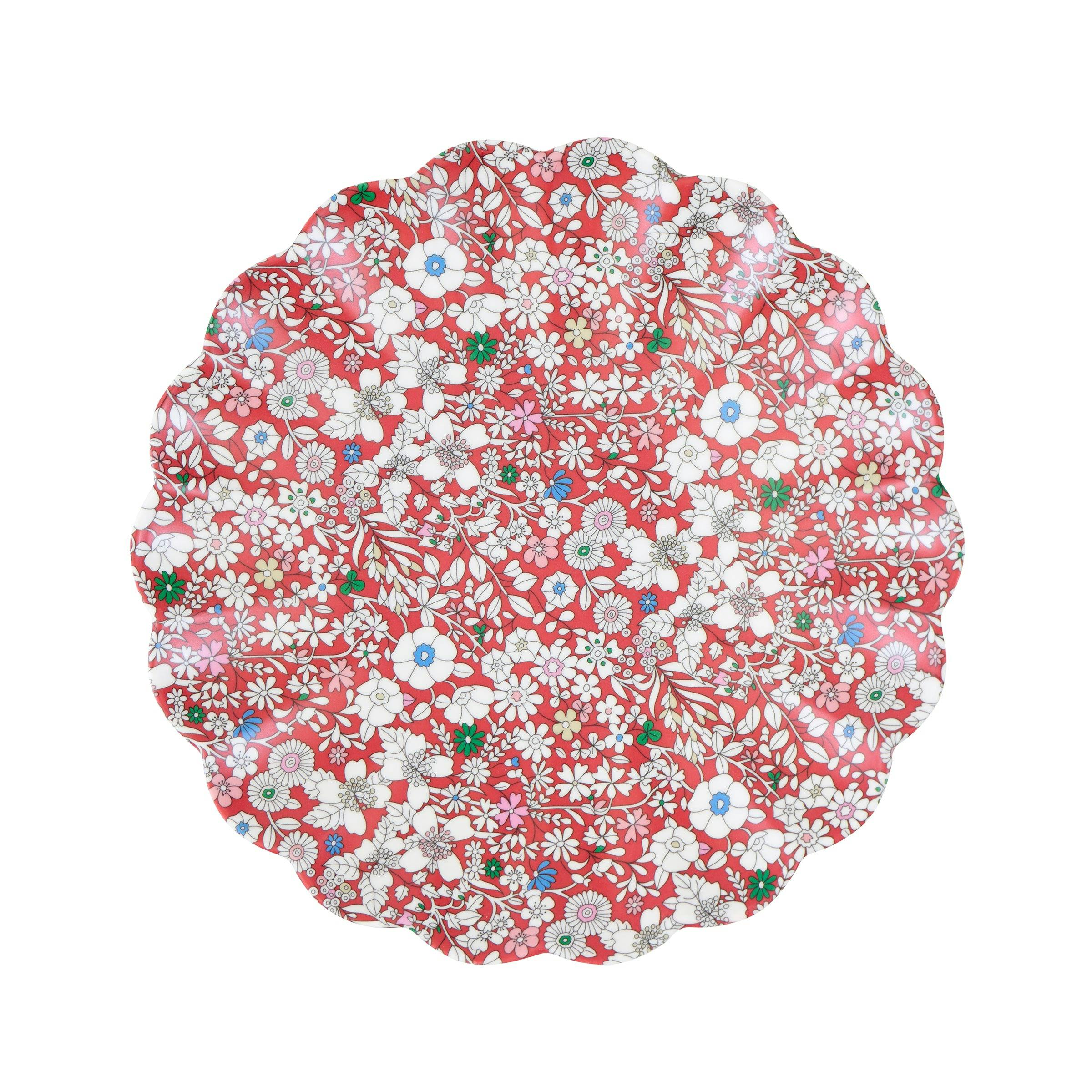 Meri Meri x Liberty Red & Green Reusable Small Plates