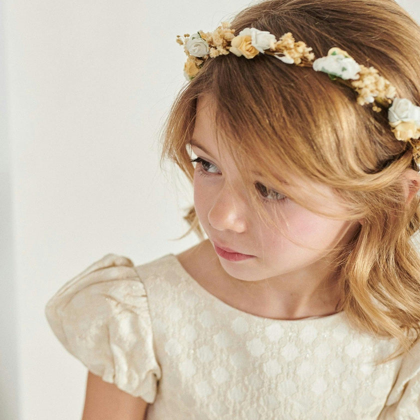 Ivory Edith Jacquard Ceremony Girl Dress