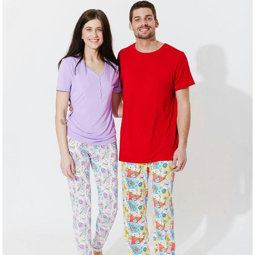 Comic Hero Bamboo Men's Pajama Set
