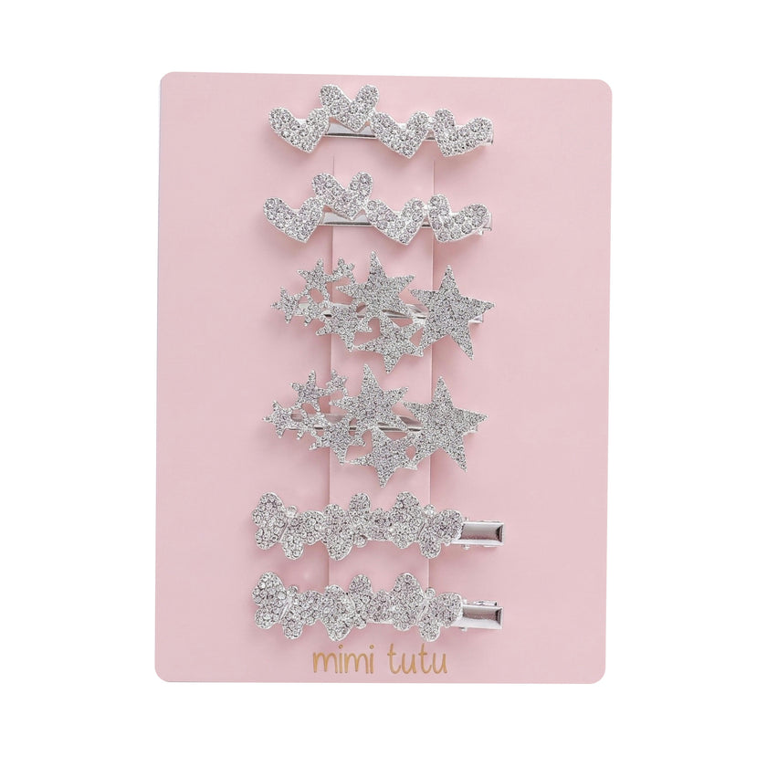Crystal Spark Hair Pin Trio