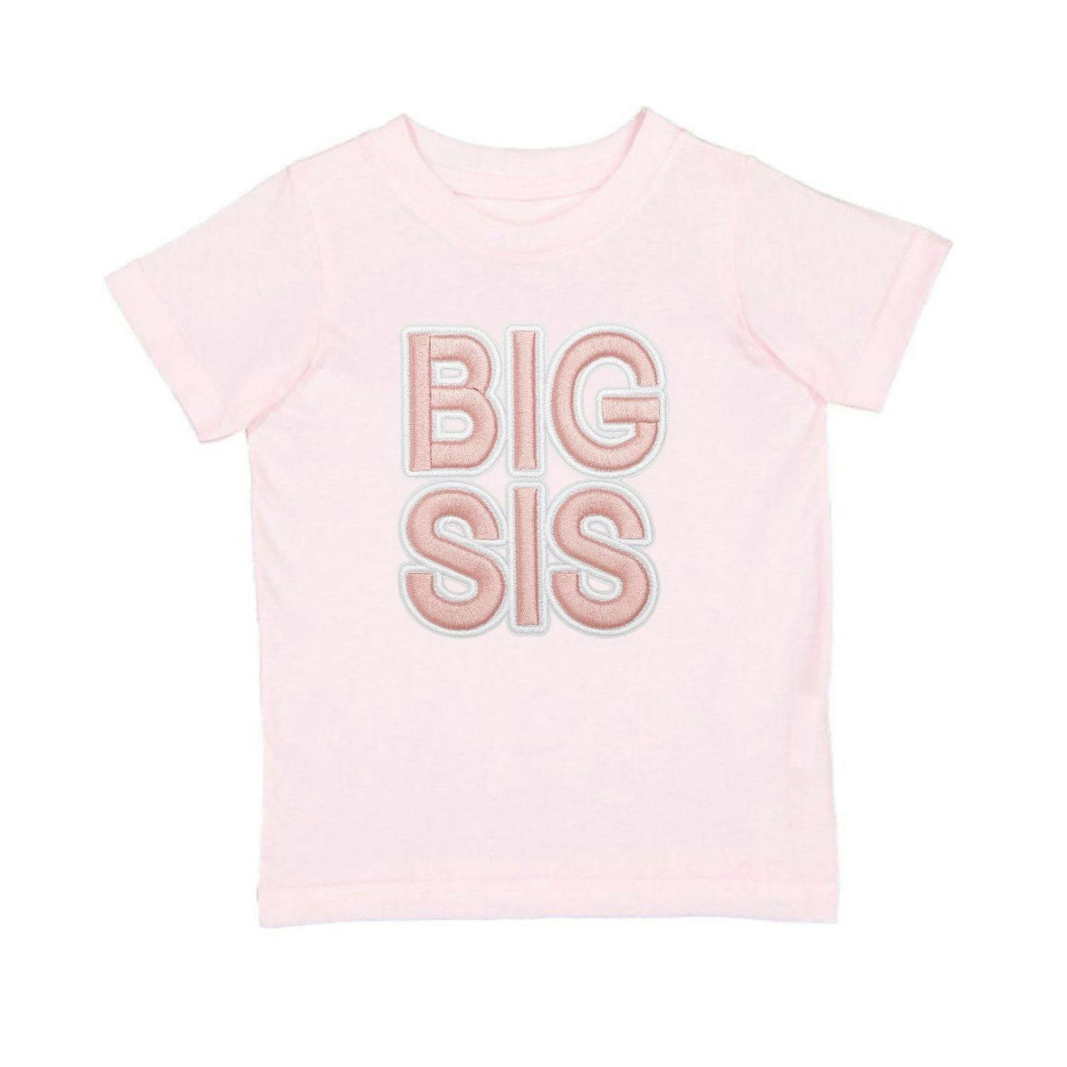 Big Sis Embroidered Patch Short Sleeve T-Shirt