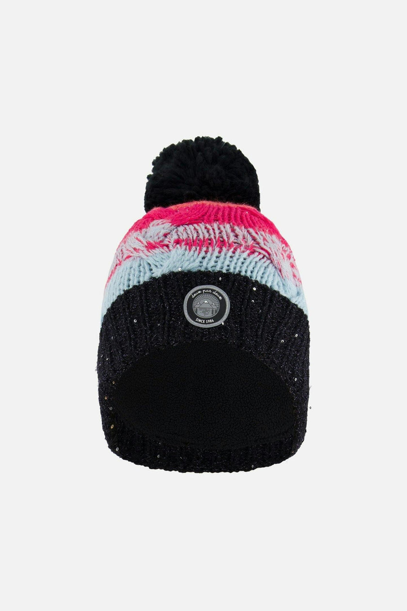 Knit Hat Gradient Blue, Coral And Fuschia